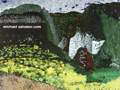 Painting: TRICKLEDOWN, Kauai, Hawaii, oil on canvas Painting: TRICKLEDOWN, Kauai, Hawaii, oil on canvas